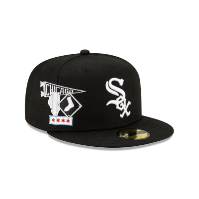 Sapca New Era Chicago White Sox MLB City Patch 59FIFTY Fitted - Negrii